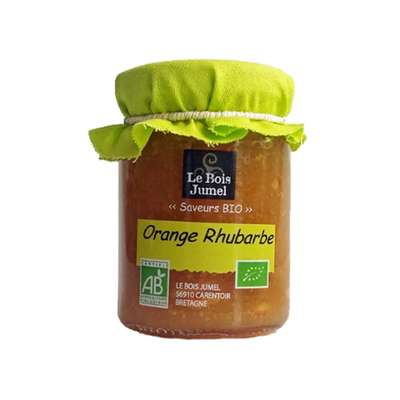 Confiture orange rhubarbe BIO, Le Bois Jumel (120 g)