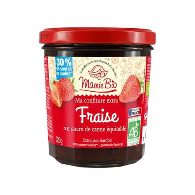 Confiture extra de fraise BIO, Mamie Bio (320 g)