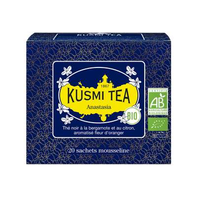 Thé noir Anastasia BIO - étui sachets mousseline, Kusmi Tea (x 20, 40 g)