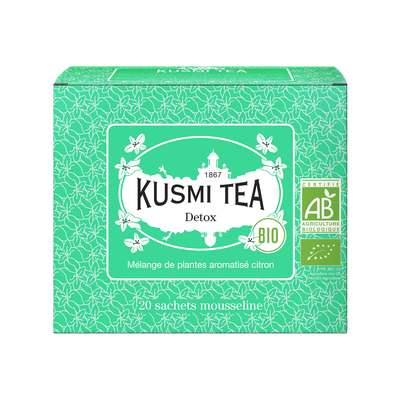 Thé Detox BIO - étui sachets mousseline, Kusmi Tea (x 20, 40 g)