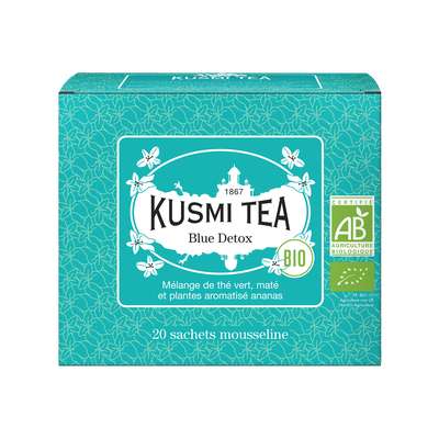 Thé Blue Detox BIO - étui sachets mousseline, Kusmi Tea (x 20, 40 g)