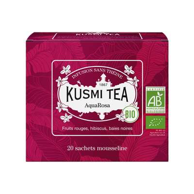Infusion AquaRosa BIO - étui sachets mousseline, Kusmi Tea (x 20, 40 g)