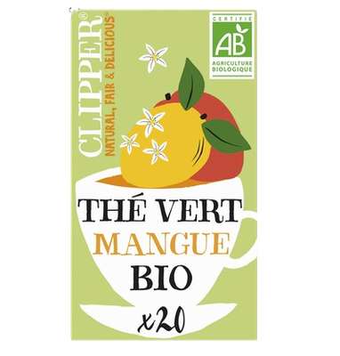 Thé Vert Mangue BIO, Clipper x 20 sachets (35 g)
