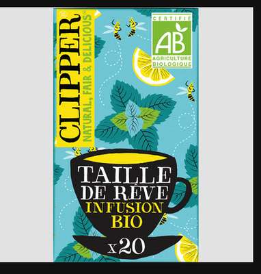 Infusion Taille de Rêve Bio, Clipper x 20 sachets (40 g)