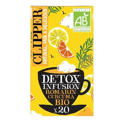 Infusion détox romarin curcuma saveur agrumes BIO, CLIPPER (x 20 sachets)