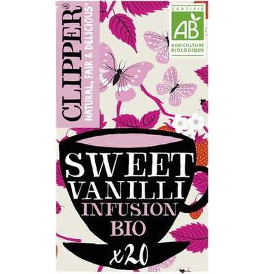 Infusion sweet vanille & saveur fraise BIO, CLIPPER (x 20 sachets)