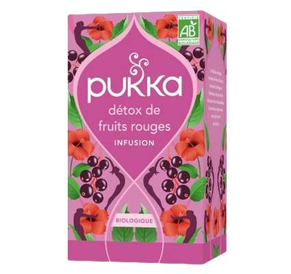 Infusion détox de fruits rouges BIO, PUKKA (x 20 sachets)