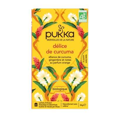 Infusion délice de curcuma BIO, PUKKA (x 20 sachets-