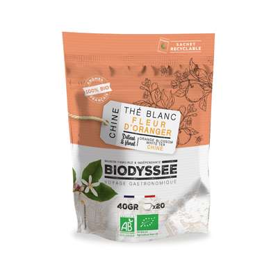 Thé blanc fleur d'oranger BIO, Biodyssée (40 g)