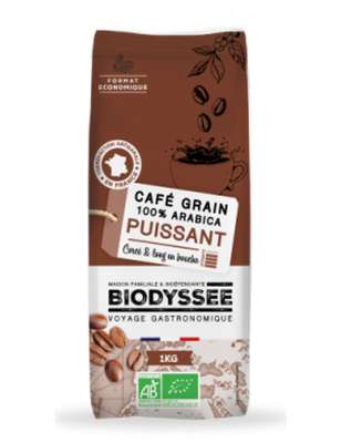 Café 100% arabica grain puissant BIO, Biodyssée (250 g)