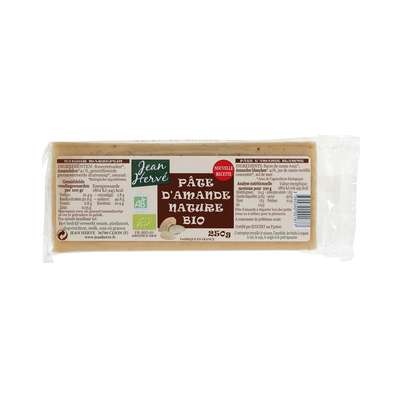 Pâte d'amande au sirop d'agave BIO, Jean Hervé (250 g)