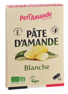 Pâte d'amande blanche BIO, Perl'Amande (125 g)