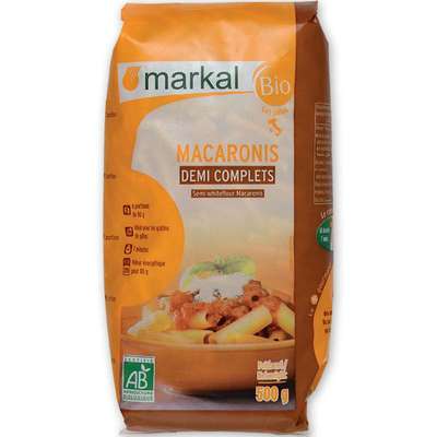 Macaroni demi complètes BIO, Markal (500 g)