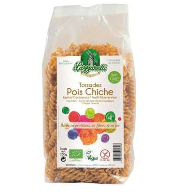 Torsades pois chiche BIO, Lazzaretti (250 g)