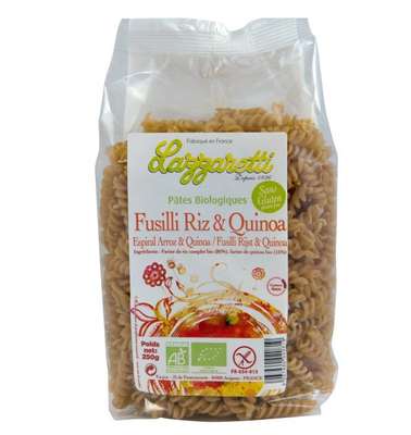 Fusilli riz et quinoa BIO, Lazzaretti (250 g)