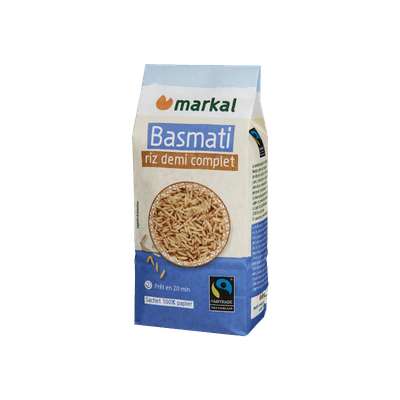 Riz basmati 1/2 complet Inde BIO, Markal (500 g)