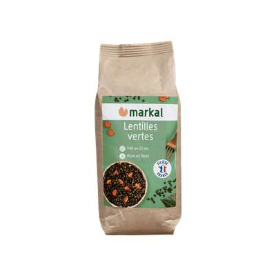 Lentilles vertes BIO, Markal (500 g)