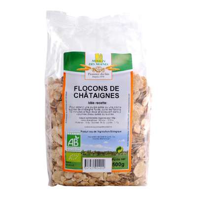 Flocons de châtaigne BIO, Moulins des Moines (500 g)