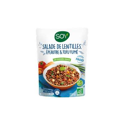 Salade de lentilles, épeautre & tofu fumé, Soy (220 g)