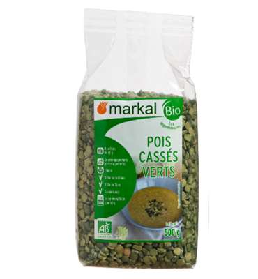 Pois cassés verts BIO, Markal (500 g)