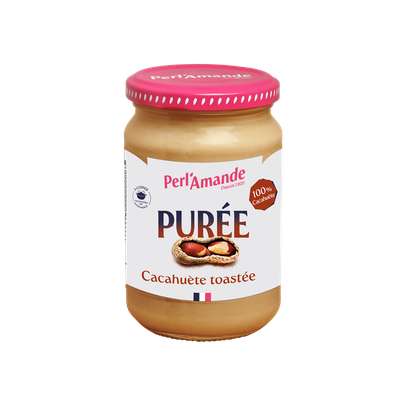 Purée de cacahuète crunchy toastée  BIO, Perl'Amande (280 g)