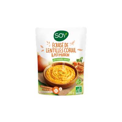Ecrasé de lentilles corail et potimarron BIO, Soy (250 g)
