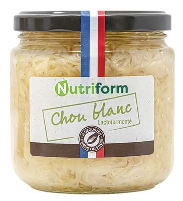 Chou blanc lacto-fermenté BIO, Nutriform (380 g)