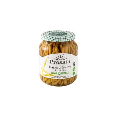 Haricots beurre extra fins cueillis et rangés à la main BIO, Prosain (345 g)