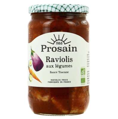 Raviolis légumes sauce toscane BIO, Prosain (680 g)