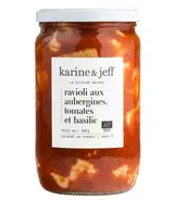 Ravioli aux aubergines tomates et basilic BIO, Karine & Jeff (680 g)