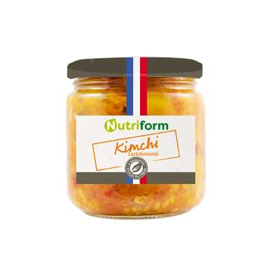 Kimchi, plat coréen à base de piment et légumes lacto-fermentés BIO, Nutriform (380 g)