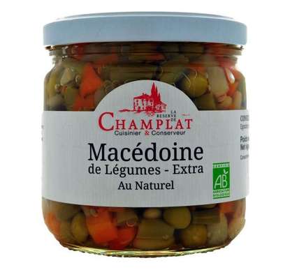 Macédoine de légumes extra au naturel BIO, Champlat (240 g)