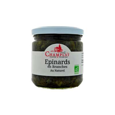Epinards en branche au naturel BIO, Champlat (230 g)