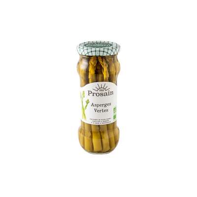 Asperges vertes cultivées plein champ BIO, Prosain (185 g)
