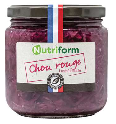 Chou rouge lacto-fermenté BIO, Nutriform (380 g)