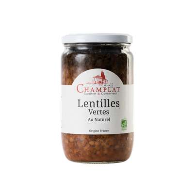 Lentilles vertes au naturel BIO, Champlat (450 g)