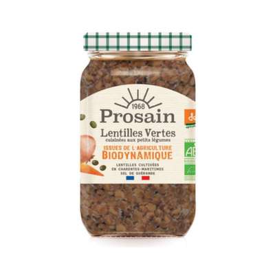 Lentilles vertes Demeter agriculture biodynamiquee BIO, Prosain (215 g)
