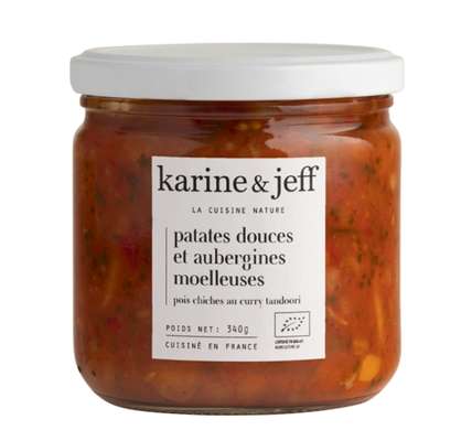 Patates douces et aubergines moelleuses BIO, Karine & Jeff (340 g)