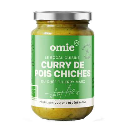 Curry de pois chiches BIO (pois chiches, légumes français), Omie (340 g)