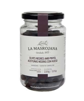 Olives noires avec noyau BIO, La Masrojana (220 g)
