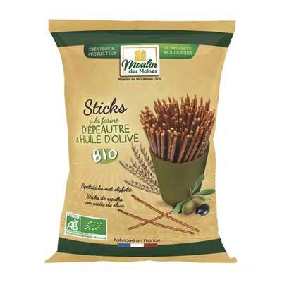 Sticks d'épeautre BIO, Moulin des Moines (200 g)