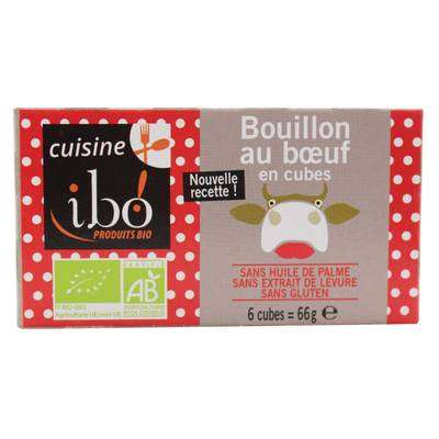 Bouillon cubes au boeuf BIO, Ibo (x 24 cubes, 66 g)