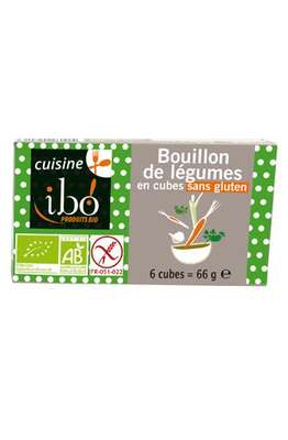 Bouillon de légumes en cubes BIO, Ibo (x 6, 66 g)