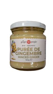 Purée de gingembre émincé BIO, The Ginger People (190 g)