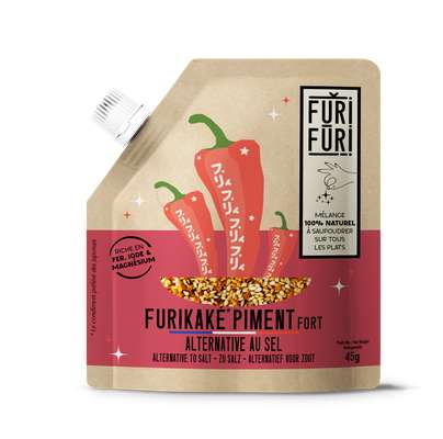 Furikaké Piment Fort - Graines de sésame et algues de Bretagne, Furifuri (45 g)