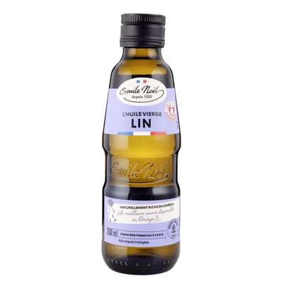 Huile vierge de lin BIO, Emile Noël (25 cl)