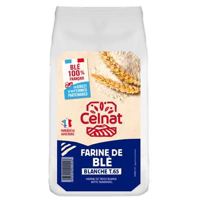 Farine de blé blanche T65 BIO, Celnat (1 kg)