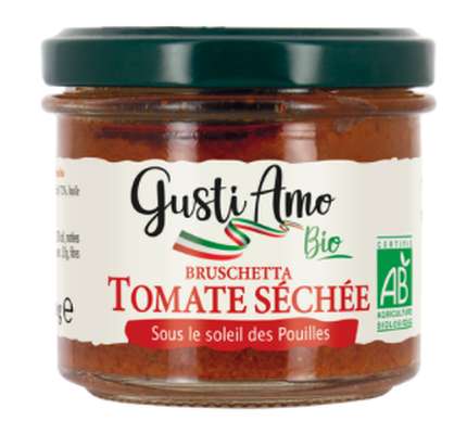 Sauce bruschetta tomate séchée BIO, Gusti Amo (100 g)
