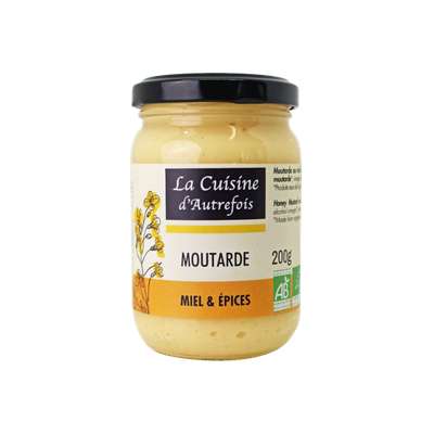Moutarde au miel et épices BIO, La Cuisine d'Autrefois (200 g)