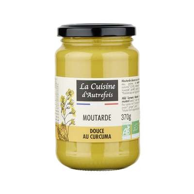 Moutarde douce au curcuma, La Cuisine d'Autrefois (370 g)